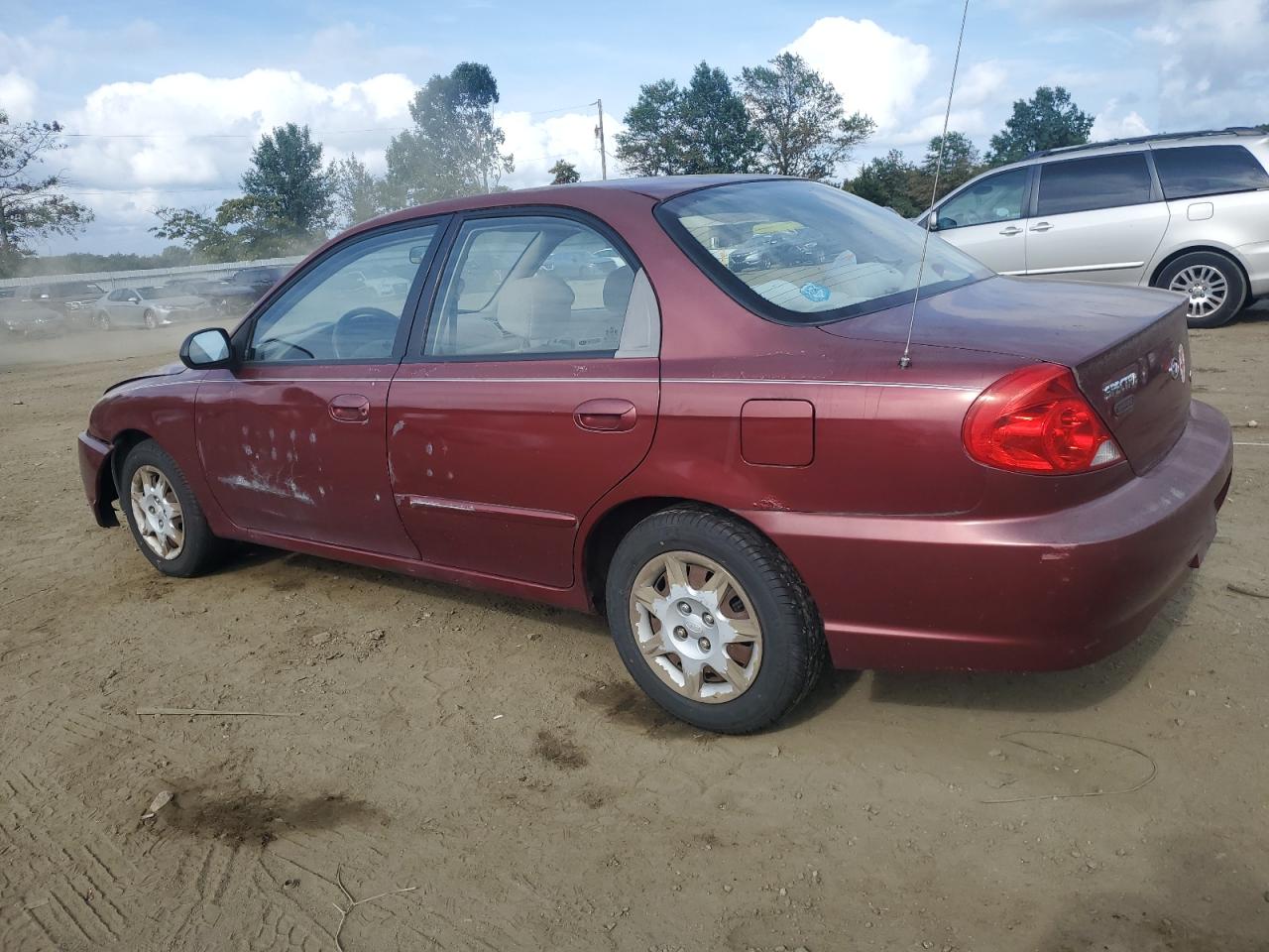 KIA SPECTRA BA 2003 burgundy  gas KNAFB121935241589 photo #3