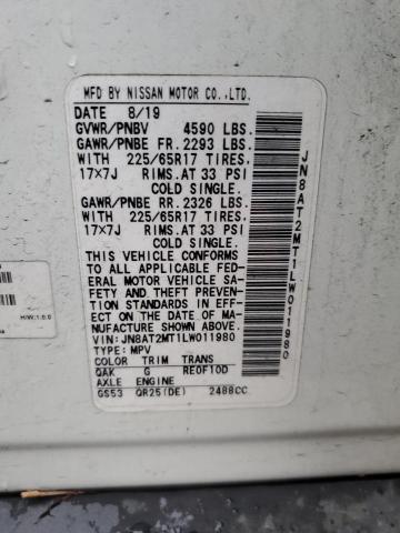 VIN JN8AT2MT1LW011980 2020 Nissan Rogue, S no.13