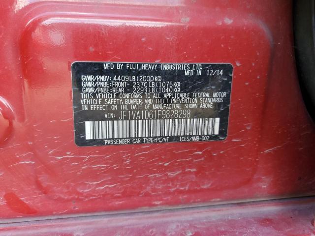 2015 SUBARU WRX PREMIU - JF1VA1D61F9828298