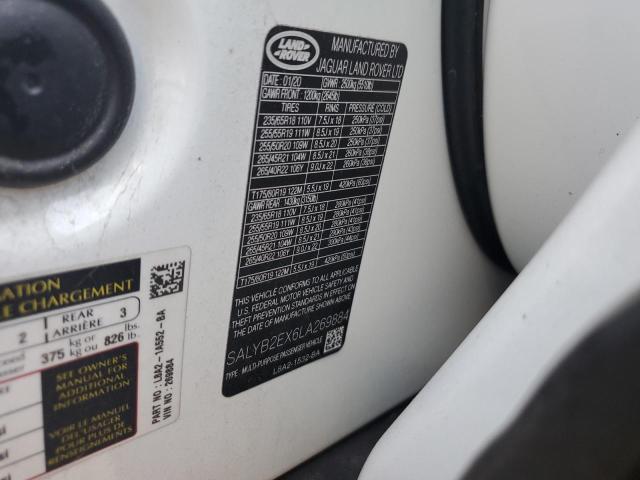 2020 LAND ROVER RANGE ROVE - SALYB2EX6LA269884