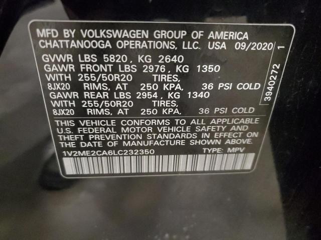 2020 VOLKSWAGEN ATLAS CROS - 1V2ME2CA6LC232350