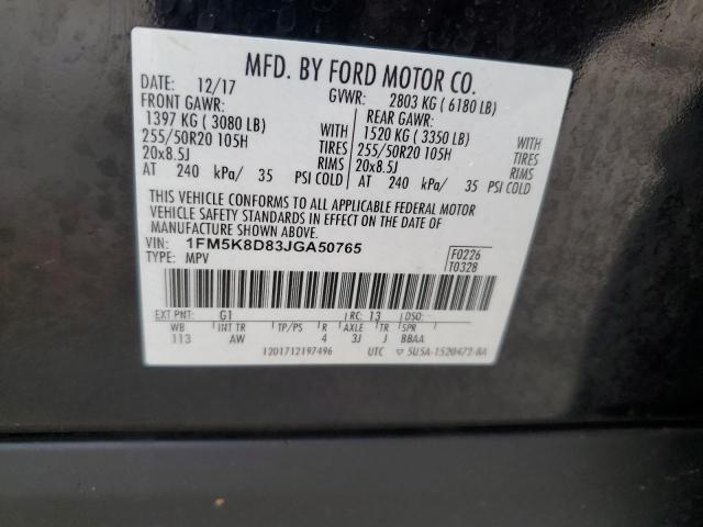 2018 FORD EXPLORER X - 1FM5K8D83JGA50765