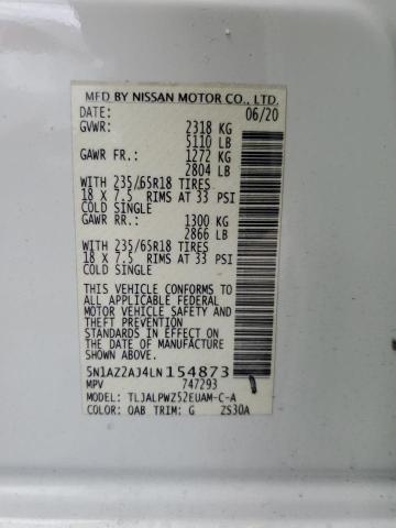2020 NISSAN MURANO S - 5N1AZ2AJ4LN154873