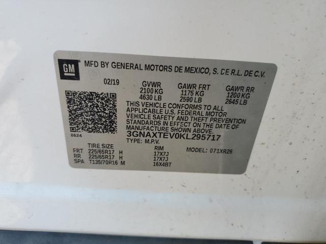 2019 CHEVROLET EQUINOX LT - 3GNAXTEV0KL295717