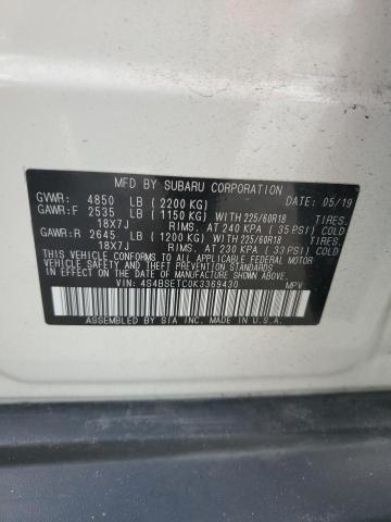 2019 SUBARU OUTBACK TO - 4S4BSETC0K3369430