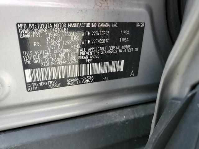 2021 TOYOTA RAV4 LE - 2T3F1RFV6MW153434