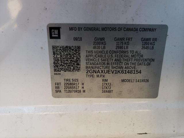 2019 CHEVROLET EQUINOX LT - 2GNAXUEV1K6148154