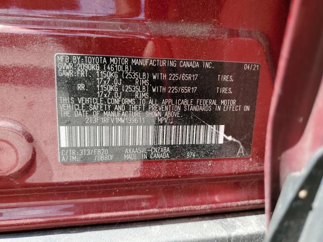 2021 TOYOTA RAV4 LE - 2T3F1RFV1MW199611