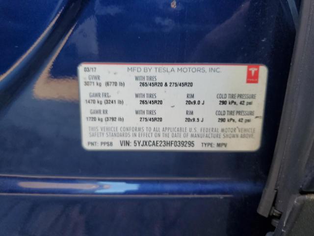 2017 TESLA MODEL X - 5YJXCAE23HF039295