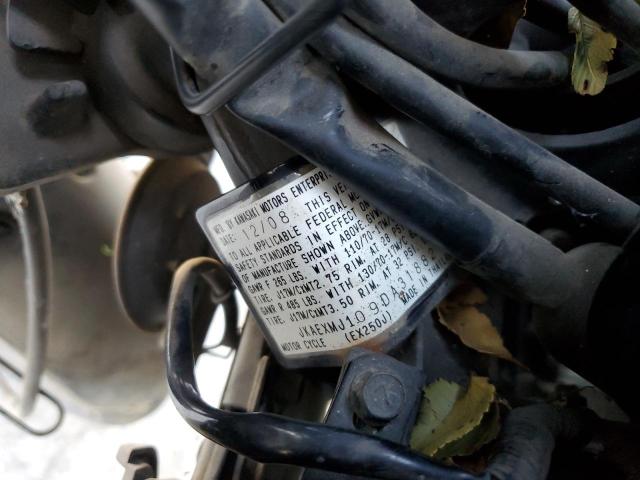 2009 KAWASAKI 250CC JKAEXMJ109DA31882