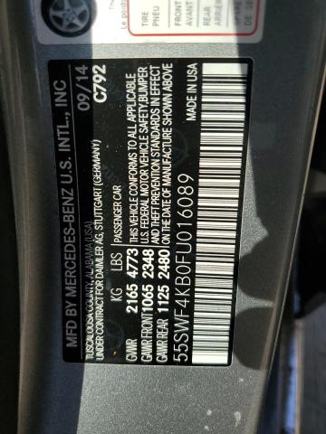 VIN 55SWF4KB0FU016089 2015 Mercedes-Benz C-Class, 3... no.12