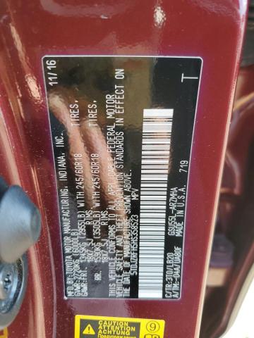 2017 TOYOTA HIGHLANDER - 5TDJZRFH5HS358523