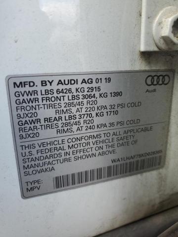 2019 AUDI Q7 PREMIUM - WA1LHAF75KD028365