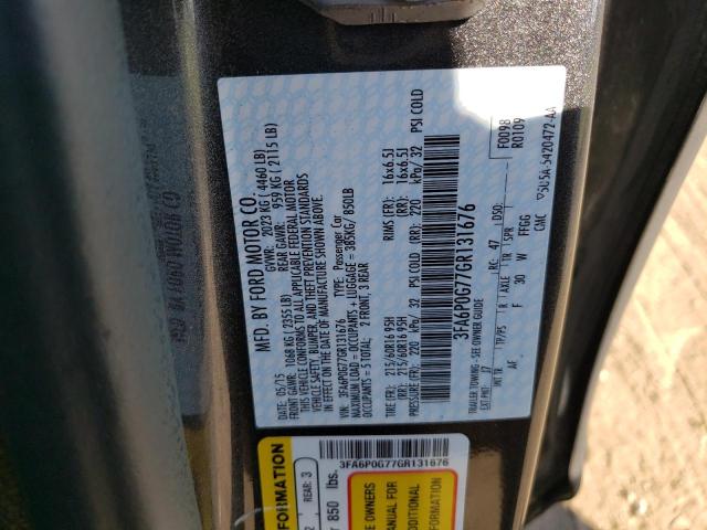 VIN 3FA6P0G77GR131676 2016 Ford Fusion, S no.13