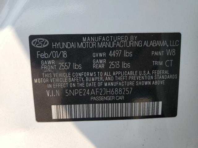 VIN 5NPE24AF2JH688257 2018 HYUNDAI SONATA no.13