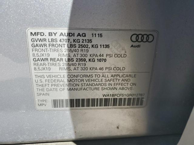 VIN WA1BFCFS1GR012787 2016 Audi Q3, Premium Plus no.13