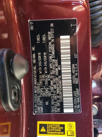 2017 TOYOTA HIGHLANDER - 5TDDZRFH3HS480116