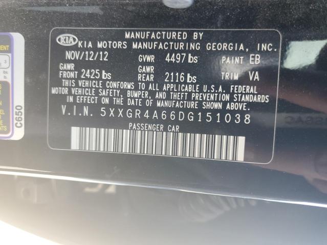 VIN 5XXGR4A66DG151038 2013 KIA Optima, SX no.12