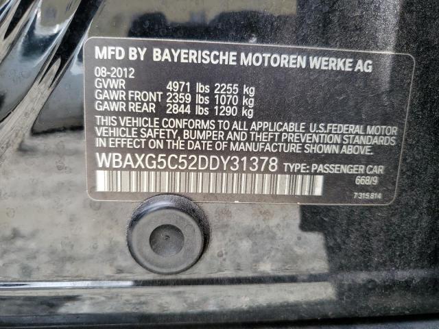 VIN WBAXG5C52DDY31378 2013 BMW 5 Series, 528 I no.12