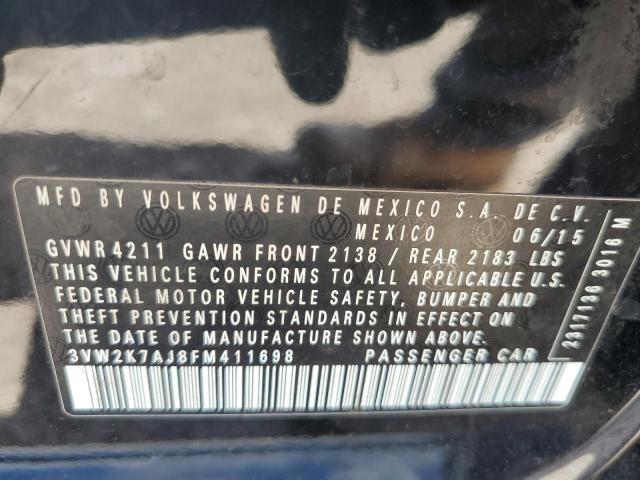 2015 VOLKSWAGEN JETTA BASE - 3VW2K7AJ8FM411698
