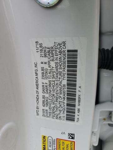 2019 HONDA ACCORD LX - 1HGCV1F14KA007536