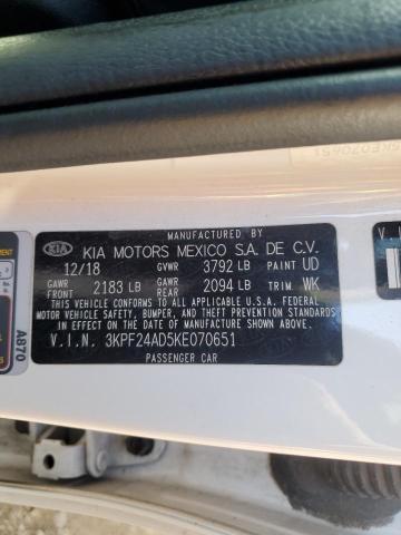 2019 KIA FORTE FE - 3KPF24AD5KE070651