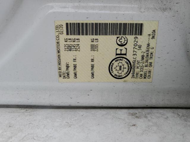 2020 NISSAN MAXIMA SL - 1N4AA6DV6LC377029