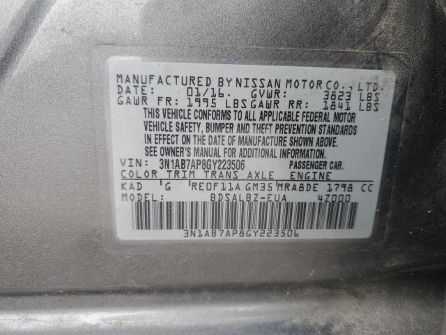 2016 NISSAN SENTRA S - 3N1AB7AP8GY223506