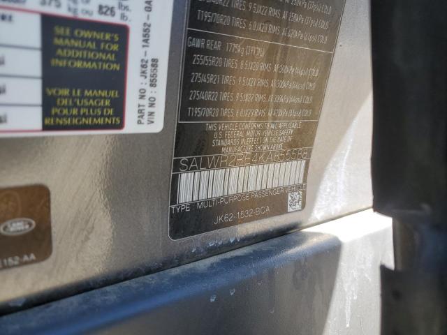 2019 LAND ROVER RANGE ROVE - SALWR2RE4KA855588