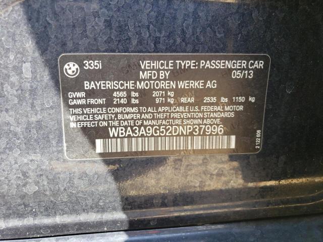 VIN WBA3A9G52DNP37996 2013 BMW 3 Series, 335 I no.12