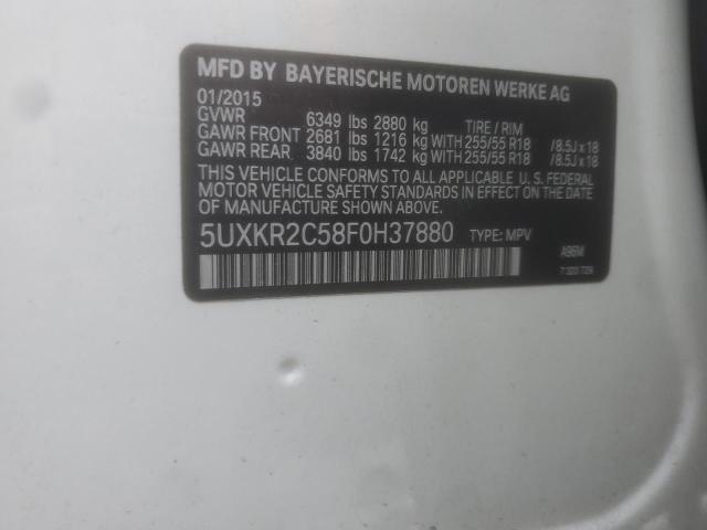 VIN 5UXKR2C58F0H37880 2015 BMW X5, Sdrive35I no.12