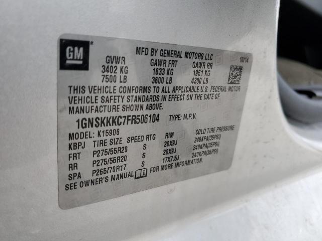 2015 CHEVROLET SUBURBAN K - 1GNSKKKC7FR506104
