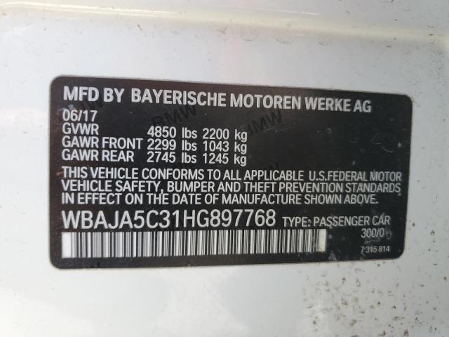 2017 BMW 530 I - WBAJA5C31HG897768