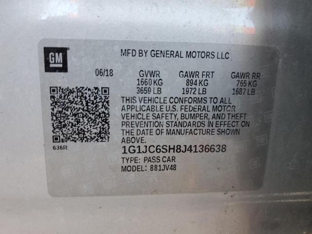 2018 CHEVROLET SONIC LT - 1G1JC6SH8J4136638