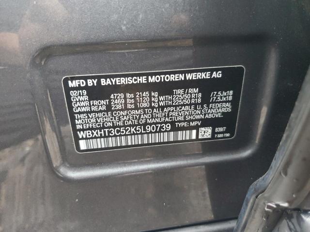 VIN WBXHT3C52K5L90739 2019 BMW X1 no.12