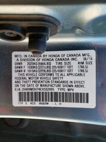 VIN 2HKRM3H74EH552495 2014 Honda CR-V, Exl no.12