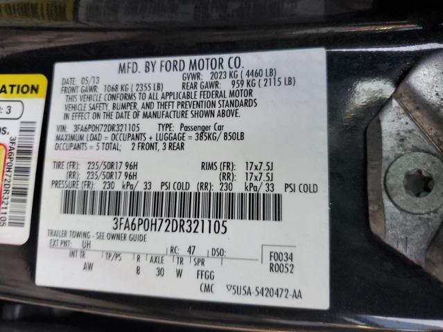 VIN 3FA6P0H72DR321105 2013 Ford Fusion, SE no.13