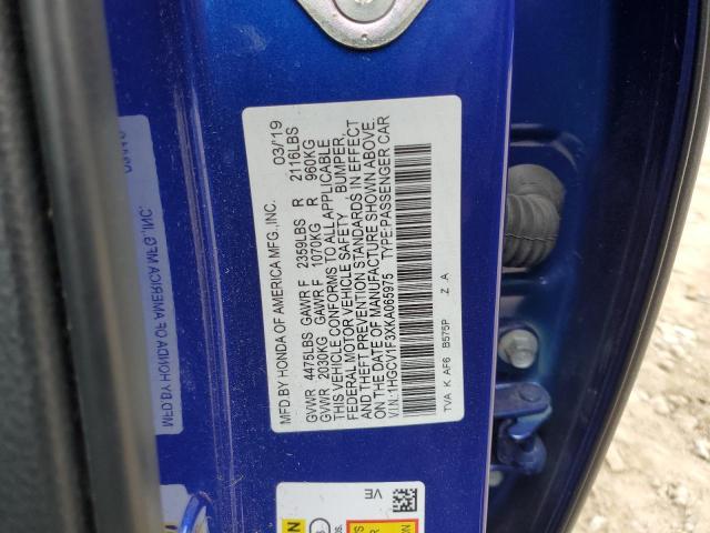2019 HONDA ACCORD SPO - 1HGCV1F3XKA065975