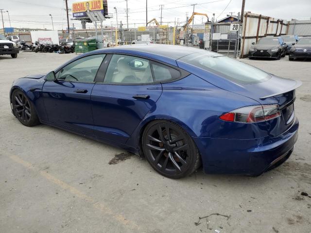 TESLA MODEL S 2021 blue  electric 5YJSA1E6XMF449668 photo #3