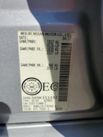 2017 NISSAN ALTIMA 2.5 - 1N4AL3AP3HN351482