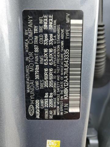 2021 HYUNDAI KONA SE - KM8K12AA7MU643335
