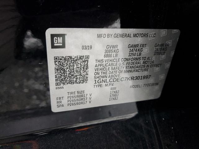 2019 CHEVROLET TAHOE POLI - 1GNLCDEC7KR301997