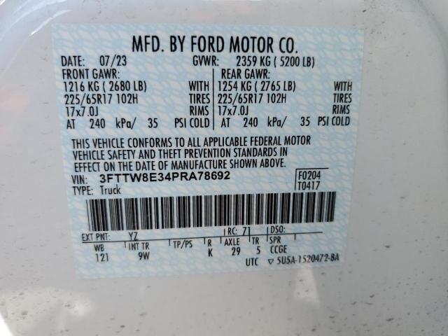 2023 FORD MAVERICK X - 3FTTW8E34PRA78692