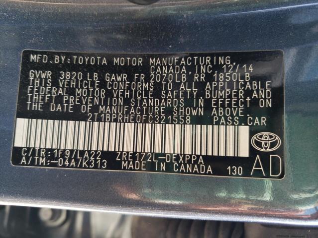 2015 TOYOTA COROLLA EC - 2T1BPRHE0FC321558