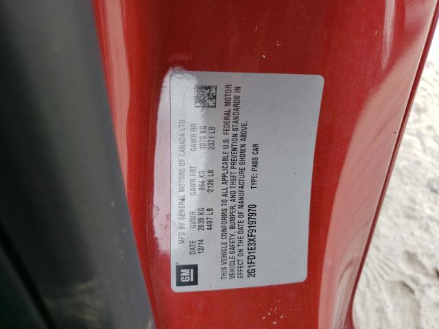 2015 CHEVROLET CAMARO LT - 2G1FD1E3XF9197970