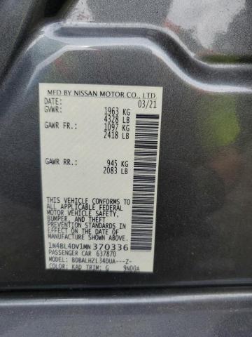 2021 NISSAN ALTIMA SV - 1N4BL4DV1MN370336