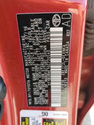 2016 TOYOTA COROLLA L - 2T1BURHE1GC720540
