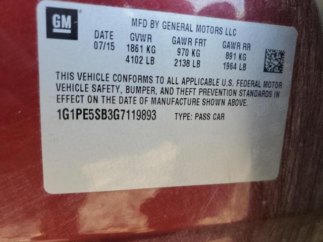 2016 CHEVROLET CRUZE LIMI - 1G1PE5SB3G7119893