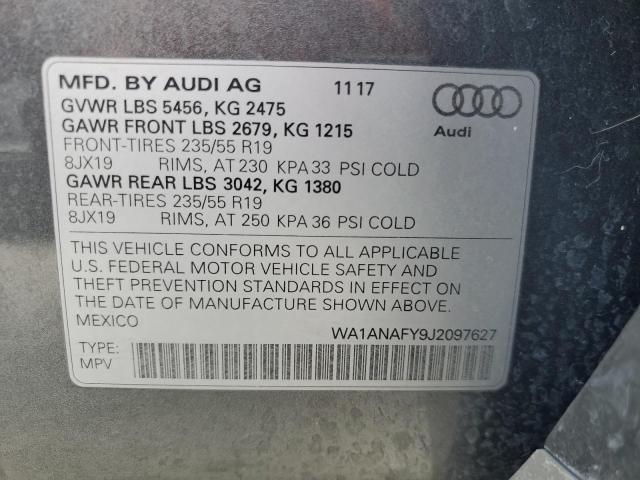 VIN WA1ANAFY9J2097627 2018 Audi Q5, Premium no.14