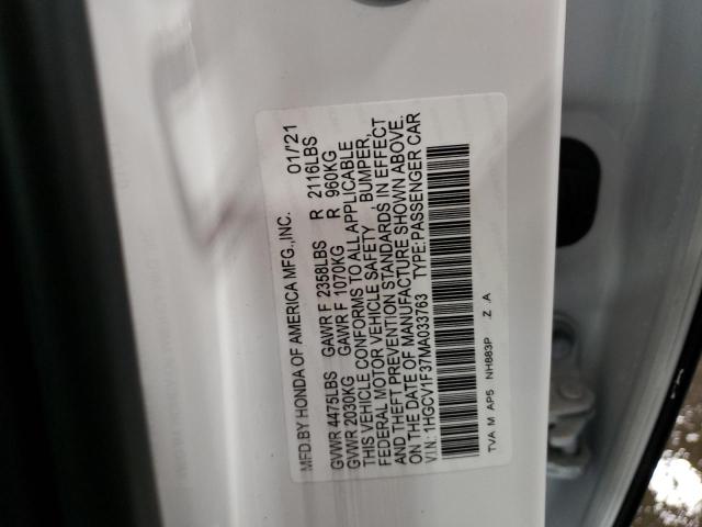 2021 HONDA ACCORD SPO - 1HGCV1F37MA033763